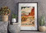 Capitol Reef National Park Poster, US National Parks Poster, Utah Poster, Travel Poster, Hiking Poster, Adventure Art, Nature Poster